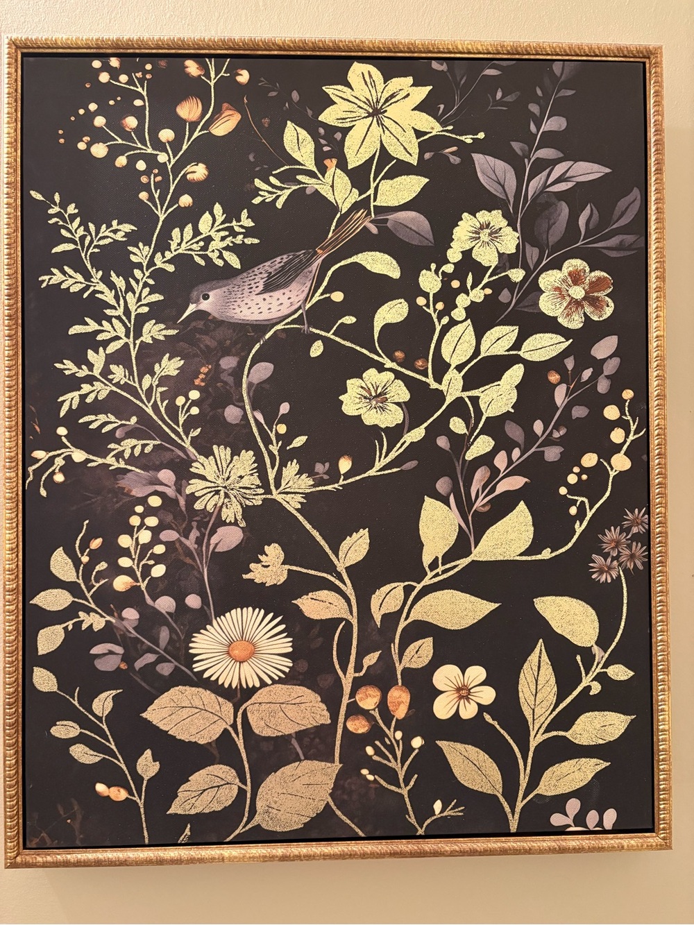 Moody Floral & Bird Wall Art Print - 17 x 21 inches #chinoiserie #Art